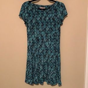 Teal short sleeve dress size 4